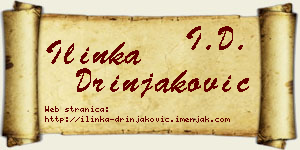Ilinka Drinjaković vizit kartica